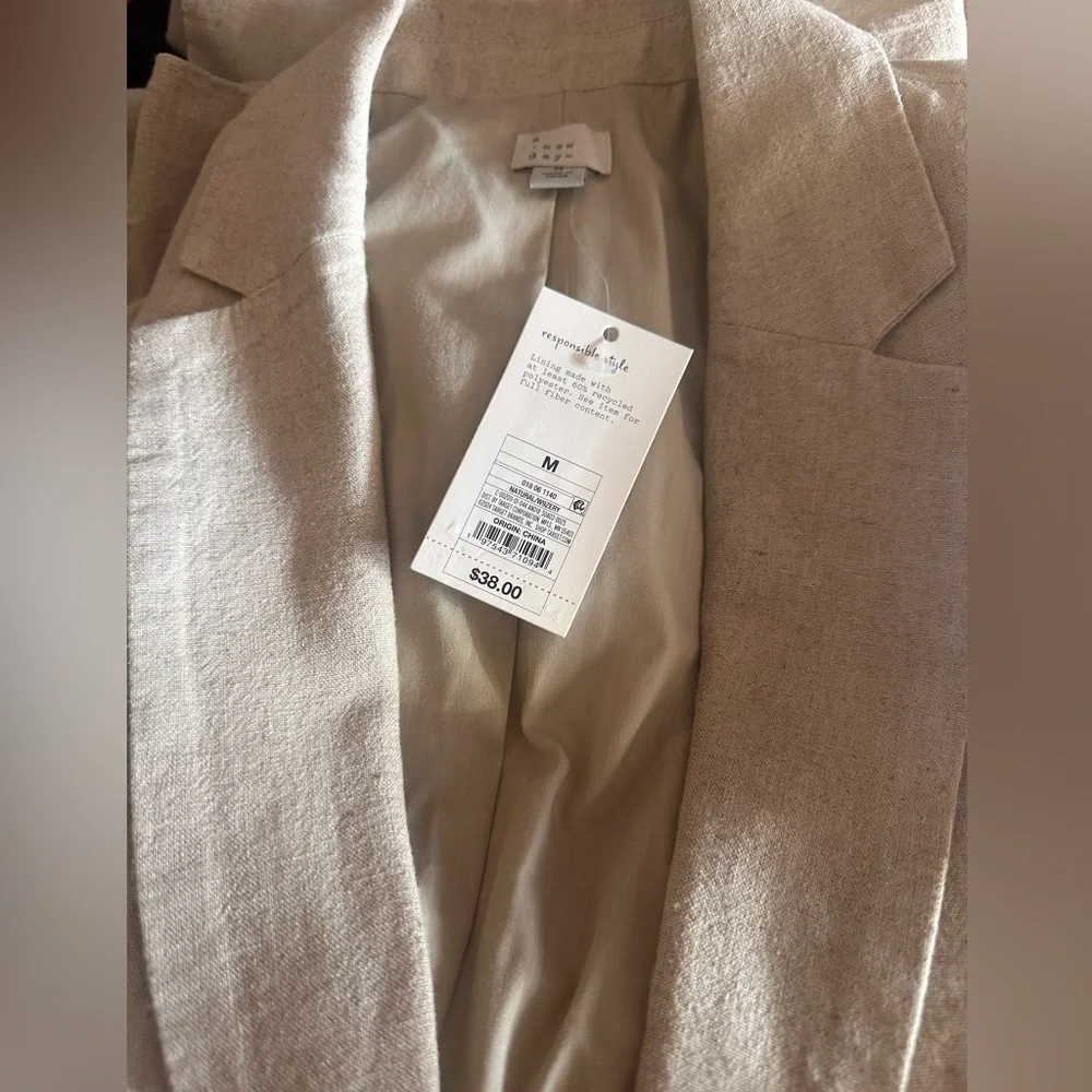 A New Day Women's Button Up Spring Blazer Jacket - Picture 5 of 6